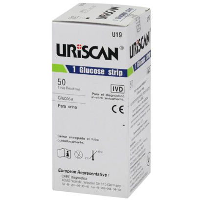 Світлина Тест-полоски для аналізу сечі (глюкоза) Uriscan (Уріскан) №50